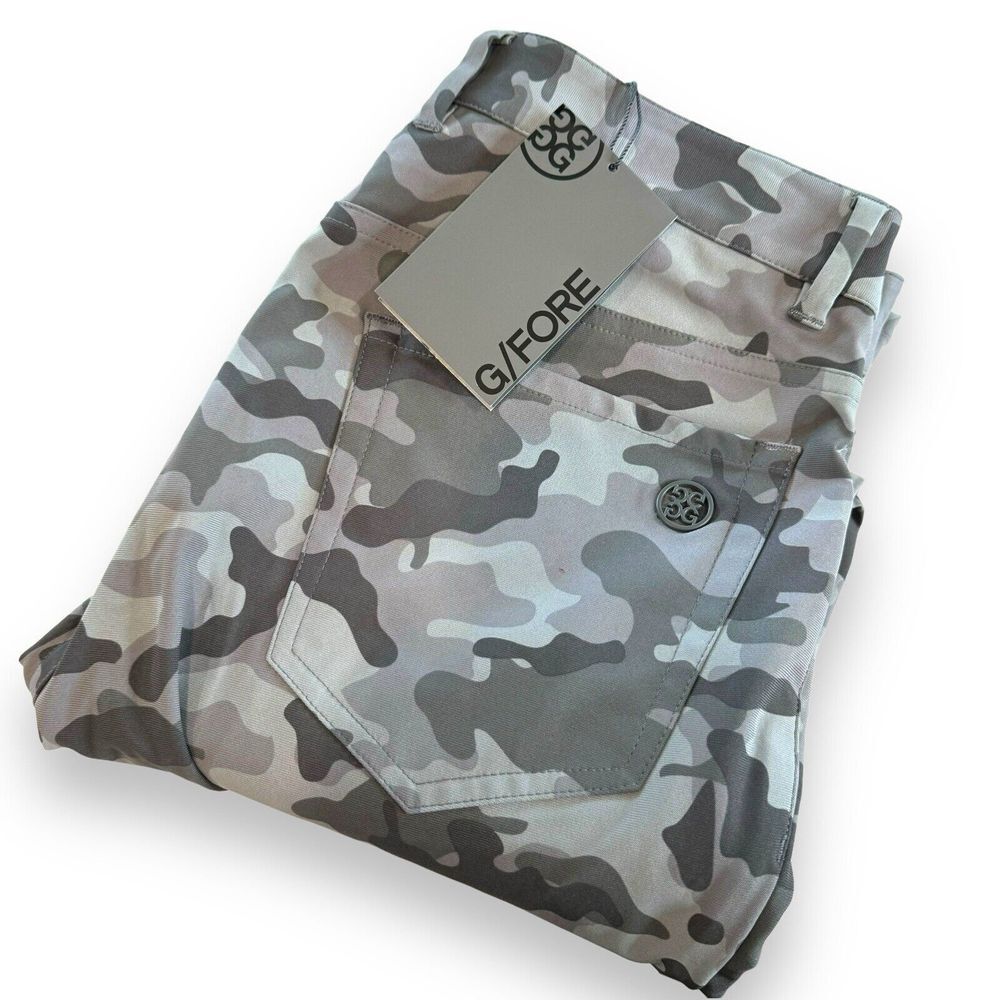 G/FORE Camo Tour Performance Casual Pants ModernFit Straight Leg Gray 30/32 $195